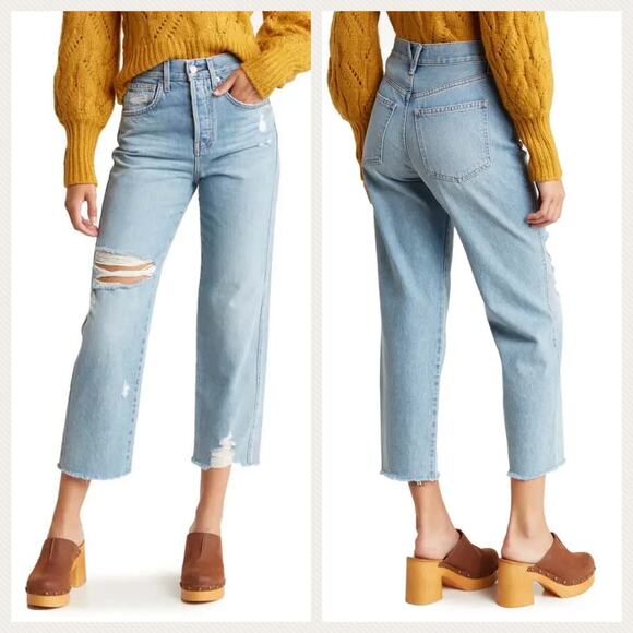 Veronica Beard Denim - Veronica Beard Blake Crop Classic High Rise Straight Leg Jeans Size 29